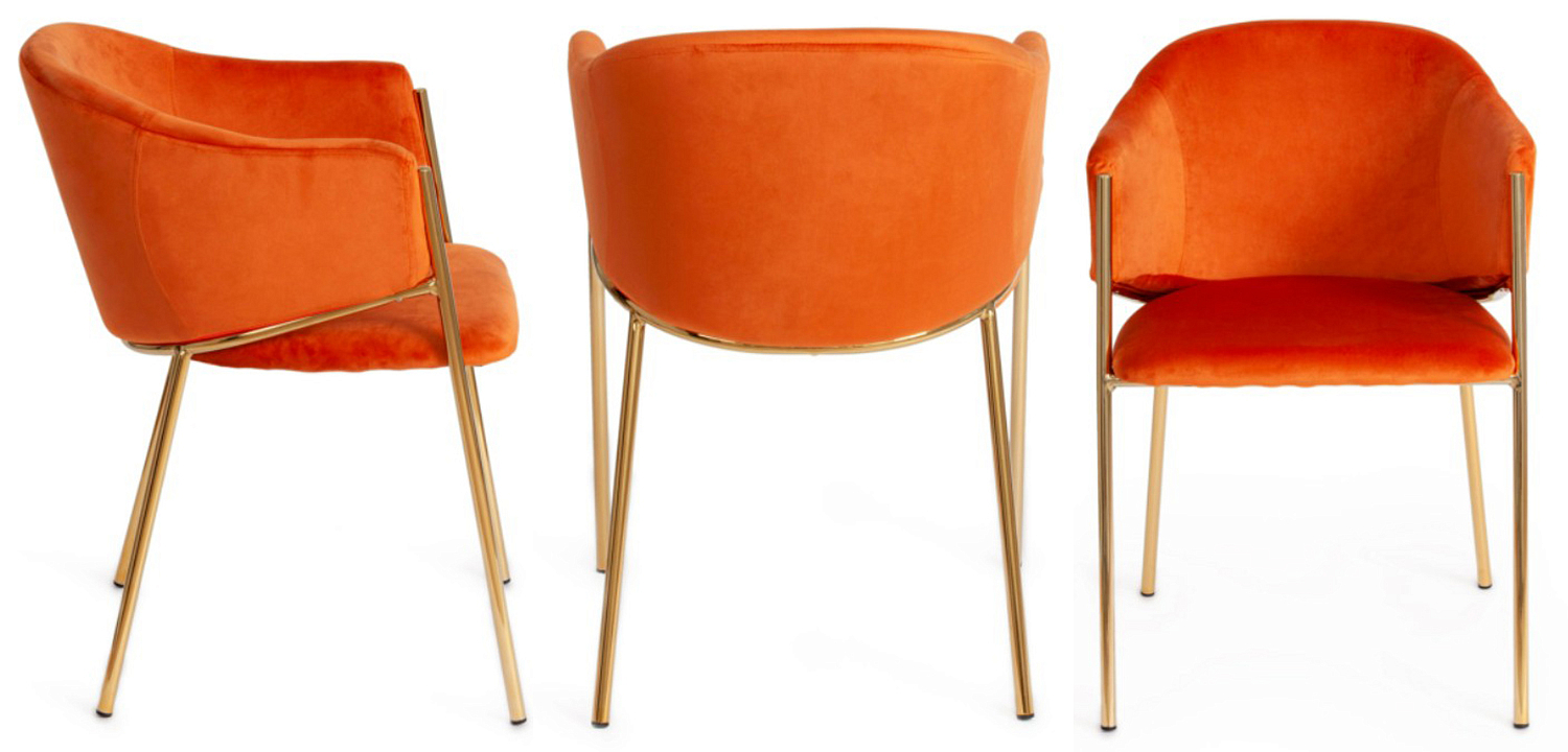 Стул Faisal Orange Velvet Chair Стул Faisal Orange Velvet Chair - Loft-Concept в Омске