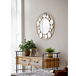 Зеркало настенное с круглыми зеркальными вставками Modern Mirror Space варинант исполнения - 2 | Loft Concept в Омске