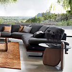 Дизайнерский журнальный стол c круглой столешницей на фигурном основании Usake варинант исполнения - 1 | Loft Concept в Омске