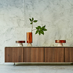 Высокая чаша из янтарного стекла Amber Marble Vase варинант исполнения - 4 | Loft Concept в Омске