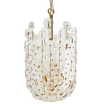 Подвесной светильник декорированный цветами из стекла Lightness of Flowers варинант исполнения - 1 | Loft Concept в Омске