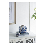 Ваза с крышкой в китайском стиле Oriental Blue & White Ornament Vases варинант исполнения - 3 | Loft Concept в Омске