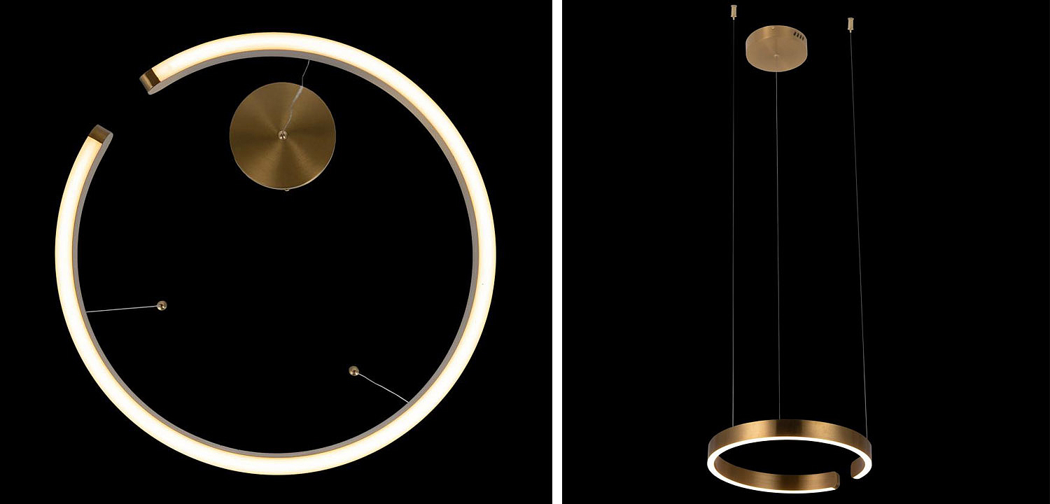Подвесной светильник Half Ring brass 40 Подвесной светильник Half Ring brass 40 - Loft-Concept в Омске