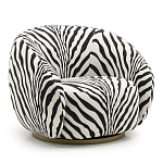 Кресло Bear с принтом Зебра варинант исполнения - 1 | Loft Concept в Омске