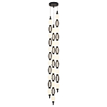 Подвесной светильник светодиодный с белыми сферическими плафонами и декоративными элементами в виде черной сетки HANDLE GRAPE варинант исполнения - 4 | Loft Concept в Омске