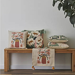 Подушка с цветочным принтом и кисточками Blooming Elegance Daisy варинант исполнения - 9 | Loft Concept в Омске