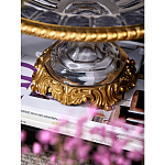 Чаша из прозрачного стекла с бронзовым ободком и фигурками бабочек Eden Garden варинант исполнения - 5 | Loft Concept в Омске