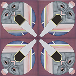 Плитка дизайнерская с узором Маска варинант исполнения - 3 | Loft Concept в Омске