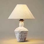 Настольная лампа с керамическим фактурным основанием и тканевым абажуром Eastern Tale варинант исполнения - 2 | Loft Concept в Омске