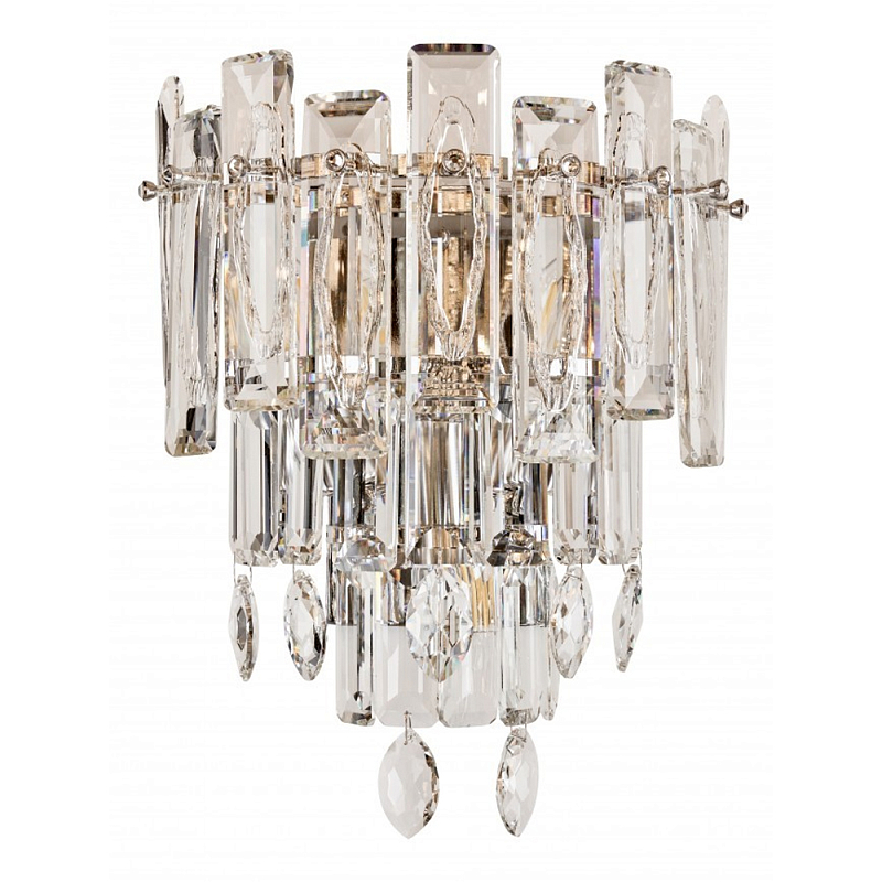 Бра с хрустальными подвесками Gorgeous Crystal Light Золотой Прозрачный Хром Бра с хрустальными подвесками Gorgeous Crystal Light Золотой Прозрачный Хром в Омске | Loft Concept