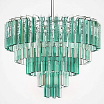 Дизайнерская люстра AQUA Blue Lagoon бирюзовое стекло несколько ярусов варинант исполнения - 1 | Loft Concept в Омске