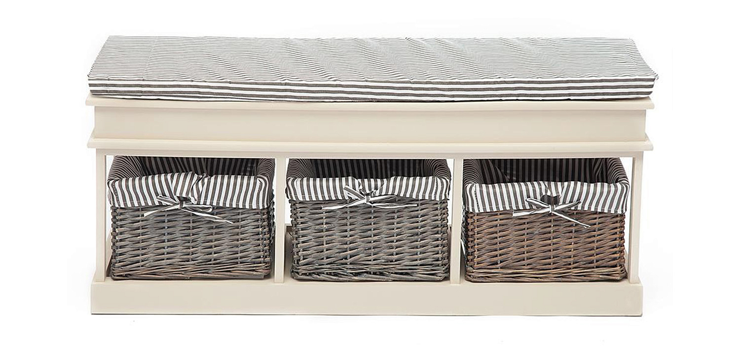 Тумба для обуви Provence Butter White 3 Boxes - Loft-Concept в Омске