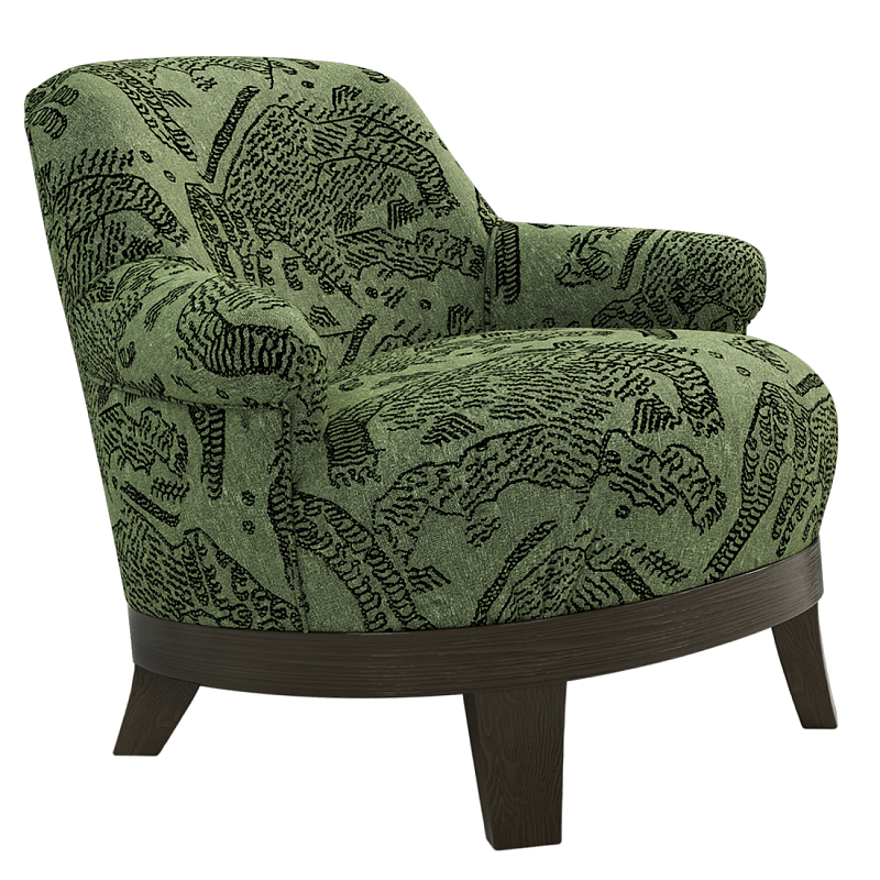 Кресло Turin Green Зеленый Коричневый в Омске | Loft Concept 