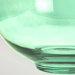 Настольная лампа с шарообразным прозрачным основанием из цветного переработанного стекла и белым цилиндрическим абажуром Elstead Lighting варинант исполнения - 5 | Loft Concept в Омске