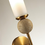 Бра с цилиндрическим матовым плафоном и шаром из камня на металлическом основании Orb Essence варинант исполнения - 10 | Loft Concept в Омске