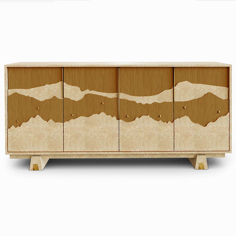 Буфет Okinawa Ginger Large Бежевый Горчичный Золотой в Омске | Loft Concept 