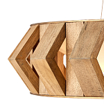 Люстра круглая из толстых деревянных реек Wooden Slats варинант исполнения - 2 | Loft Concept в Омске