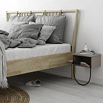 Прикроватная тумба бежево-серого цвета с откидной дверцей NORFOLK NIGHTSTAND LIGHT MOCHA варинант исполнения - 2 | Loft Concept в Омске