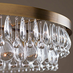 Люстра круглая с подвесками в форме стеклянных капель Glass Rain варинант исполнения - 4 | Loft Concept в Омске