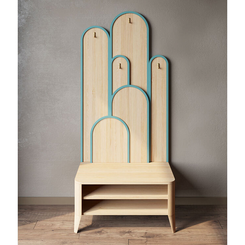 Вешалка «Байома» Коричневый Голубой в Омске | Loft Concept 