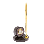 Часы настольные с ручкой из натурального камня Stone Clock варинант исполнения - 5 | Loft Concept в Омске