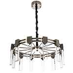 Люстра с прямоугольными хрустальными плафонами Glass Rectangles Chrome Chandelier 60 варинант исполнения - 2 | Loft Concept в Омске