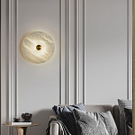 Бра в форме диска из натурального камня с декоративным центральным элеменом Cryptocrystalline Stone варинант исполнения - 4 | Loft Concept в Омске