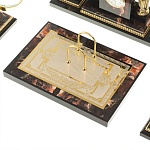 Настольный письменный набор из яшмы и долерита с декором в виде коня Manager Organizer варинант исполнения - 5 | Loft Concept в Омске