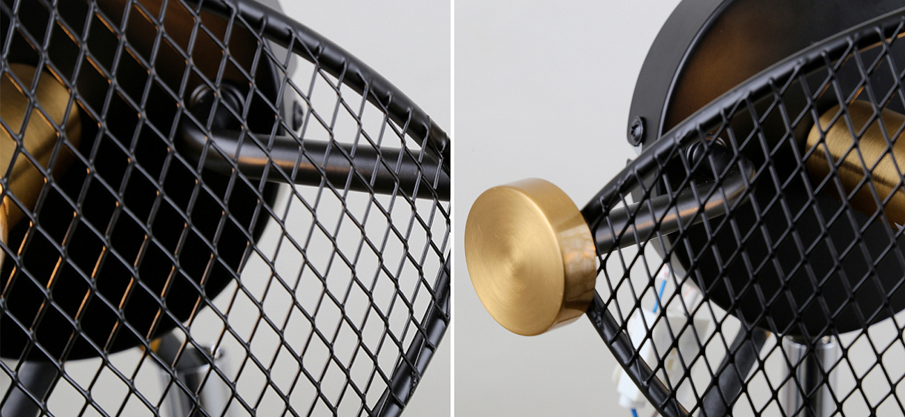Черное бра с латунными вставками Mosquitoes Caster Черное бра с латунными вставками Mosquitoes Caster - Loft-Concept в Омске