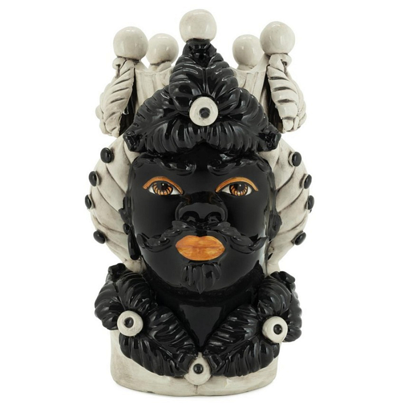 Ваза Vase Moro Man Eve Black Черный Бежевый Ваза Vase Moro Man Eve Black Черный Бежевый в Омске | Loft Concept