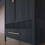 Шкаф платяной Primo с выдвижными ящиками шпон Светлый дуб варинант исполнения - 5 | Loft Concept в Омске