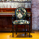 Стул с подлокотниками из натурального бука с изображением птиц и цветов Blooming Birds варинант исполнения - 2 | Loft Concept в Омске