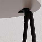 Стол приставной с 2-мя круглыми бежево-серыми столешницами ESSEL LIGHT MOCHA варинант исполнения - 1 | Loft Concept в Омске