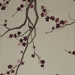 Обои ручная роспись Cherry Tree Special Colourway on Icefield dyed silk варинант исполнения - 1 | Loft Concept в Омске