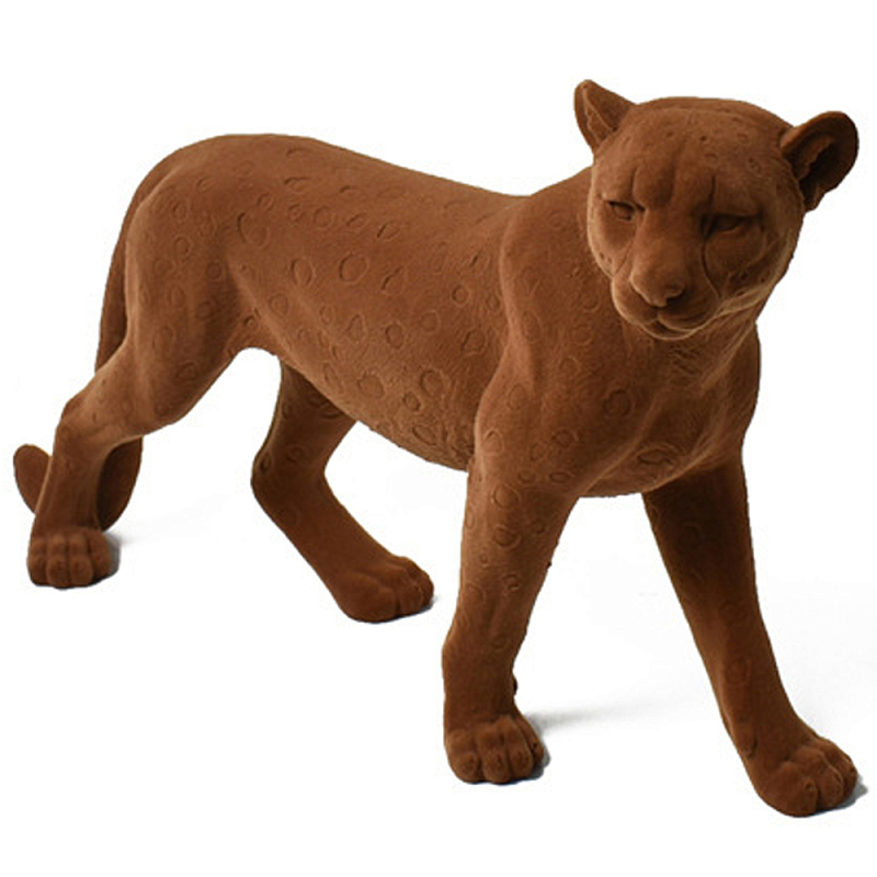Декоративная статуэтка коричневый флок Сheetah Statuette Коричневый Декоративная статуэтка коричневый флок Сheetah Statuette Коричневый в Омске | Loft Concept