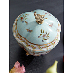 Шкатулка голубого цвета с цветочными орнаментами Blue Garden варинант исполнения - 4 | Loft Concept в Омске