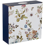 Ваза фарфоровая белая на ножке с рисунком цветов Garden Whisper Porcelain Set  варинант исполнения - 2 | Loft Concept в Омске