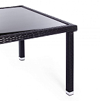 Обеденный комплект из искуственного ротанга Vintara черный варинант исполнения - 10 | Loft Concept в Омске