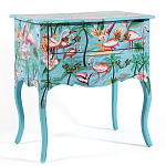 Комод с росписью Розовый фламинго L.XV CHEST OF DRAWERS Flowers with Flamingo варинант исполнения - 1 | Loft Concept в Омске