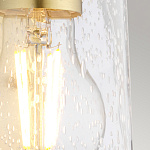 Бра цвета латунь с прозрачным цилиндрическим плафоном из пузырчатого стекла Kichler варинант исполнения - 4 | Loft Concept в Омске