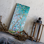 Постер на холсте в стиле шинуазри с изображением сада Chinoiserie Imperial Garden Birds and People Poster варинант исполнения - 4 | Loft Concept в Омске
