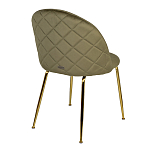 Стул велюровый хаки на золотистых металлических ножках Vendramin Chair варинант исполнения - 3 | Loft Concept в Омске