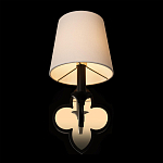 Бра с белым текстильным абажуром и декоративным основанием в виде четырехлистника с зеркальной вставкой Vitorino варинант исполнения - 11 | Loft Concept в Омске