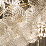 Люстра подвесная с рифлёными стеклянными шарами в форме воздушного облака Berries Chandelier варинант исполнения - 5 | Loft Concept в Омске