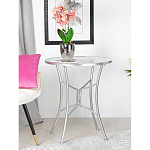 Столик приставной с круглой столешницей на серебристом основании Scenical Table варинант исполнения - 4 | Loft Concept в Омске