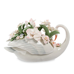 Статуэтка фарфоровая Лебедь с цветами Charming Statuette варинант исполнения - 1 | Loft Concept в Омске