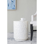 Приставной столик с рисунком из раковин устриц Bone Inlay варинант исполнения - 5 | Loft Concept в Омске