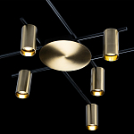 Потолочный светильник с 10-ю цилиндрическими плафонами цвета латунь TRIBES CHANDELIER варинант исполнения - 3 | Loft Concept в Омске