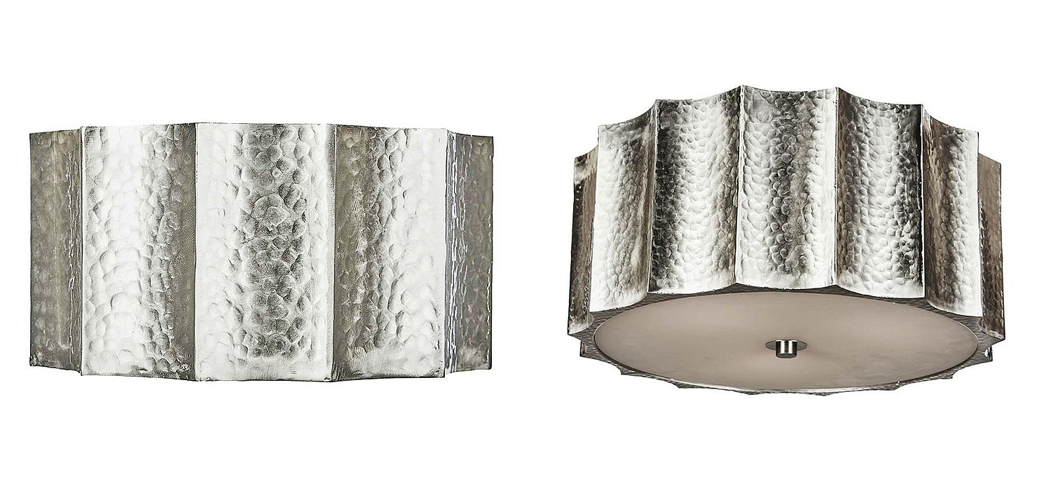 Потолочный светильник Grooved Nickel Drum Потолочный светильник Grooved Nickel Drum - Loft-Concept в Омске