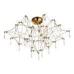 Потолочный светильник с тонкой металлической конструкцией цвета золото Quasar варинант исполнения - 2 | Loft Concept в Омске